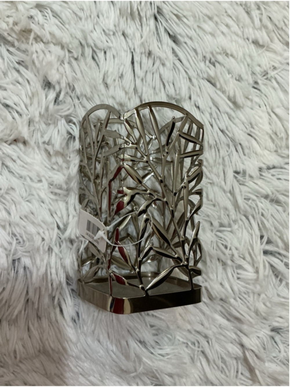 Bath & Body Works Silver Leaf Foaming Hand Soap Sleeve Holder Metal Decorative - Picture 6 of 15